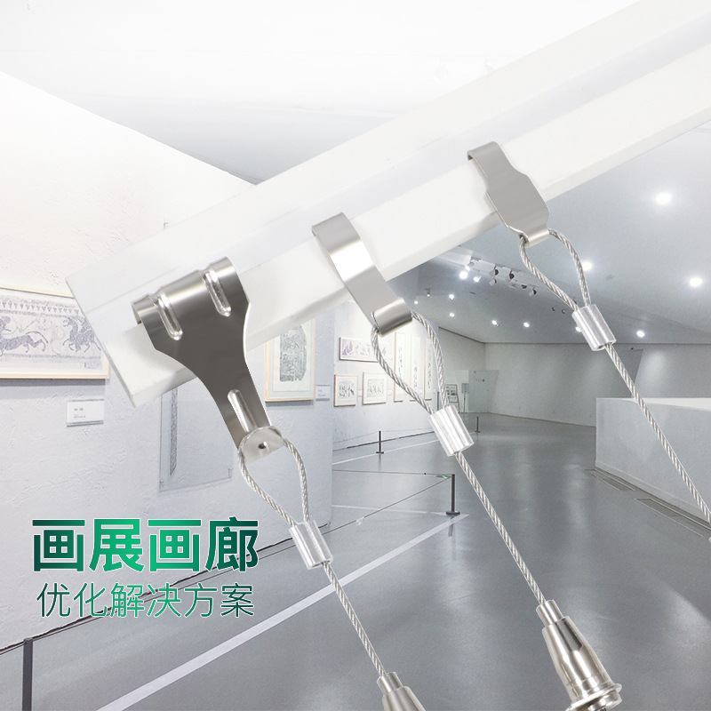 Card-type hanging painting device wire rope hanging code decorative painting pulley hanging painting device painting exhibition gallery steel wire hanging adjustable hanging painting