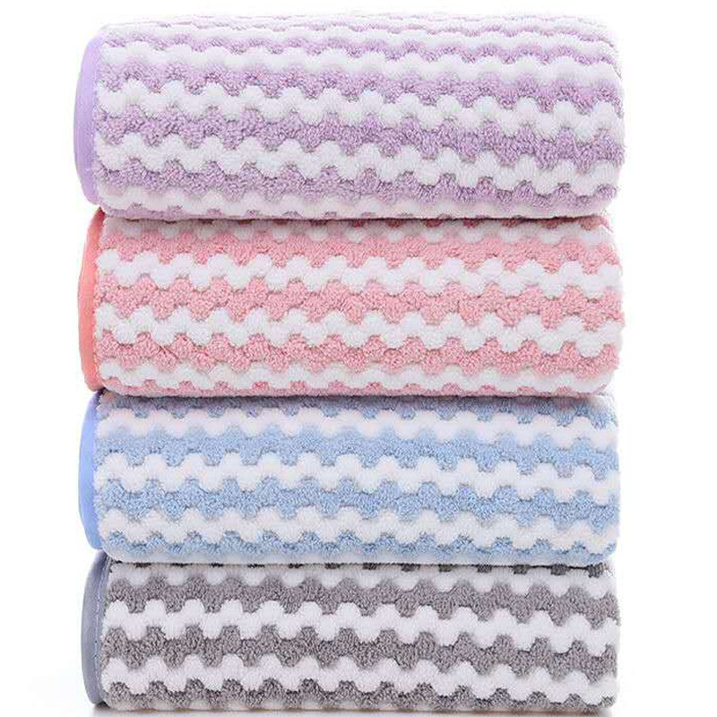 [Zhijia] Coral Velvet Bath Towel, Absorbent, Soft, Pineapple Plaid Towel Set, Couple Gift, Thick Wholesale Towel Set