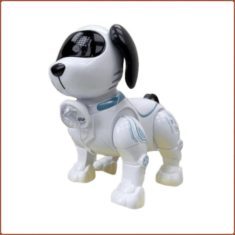 Net red explosions can walk with lights and sound effects for children electric toy robot dog simulation rope for boys and girls