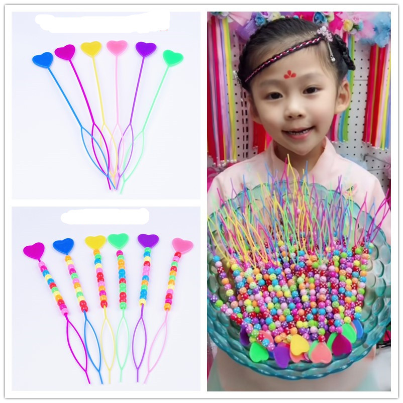 Cross-Border Spot Manufacturer Direct Supply of Love Hair Puller Magic Hair Piercing Needle Hair Piercing Stick Hairdressing Tools Black Color