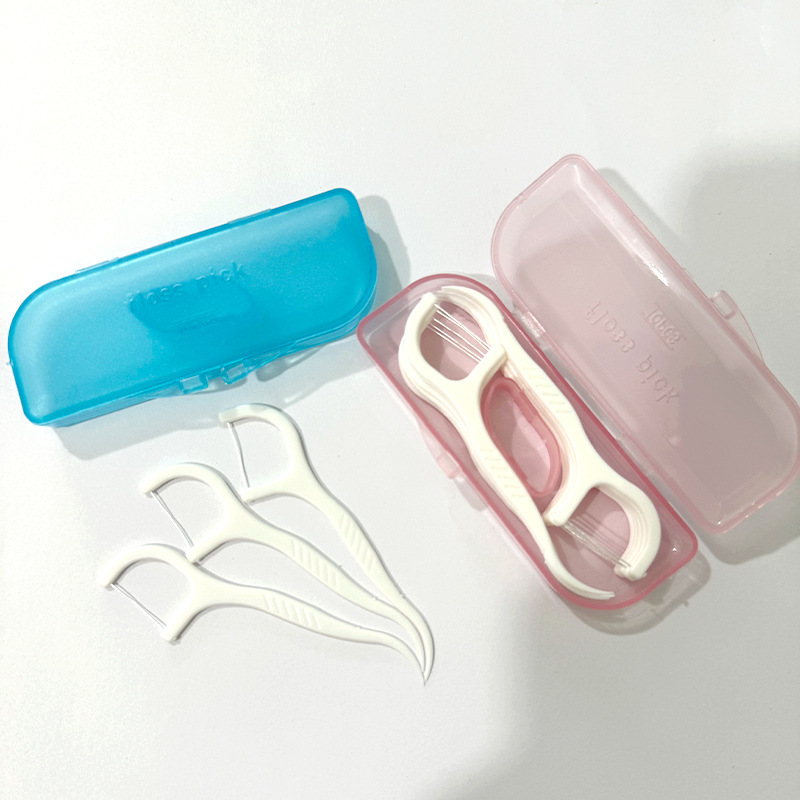 Bo Zhen Dental Floss Storage Box Mini Storage Box 10 Pack Disposable Dental Floss Stick Household Teeth Cleaning Toothpick High Elasticity