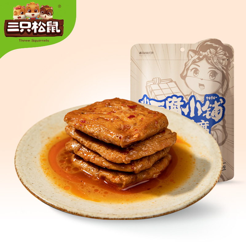 [Сушеный тофу Три белки 120 г/упаковка] острые закуски