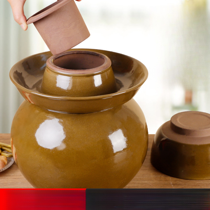 Традиционная керамическая банка для маринования для домашнего использования Небольшая банка для маринованных овощей