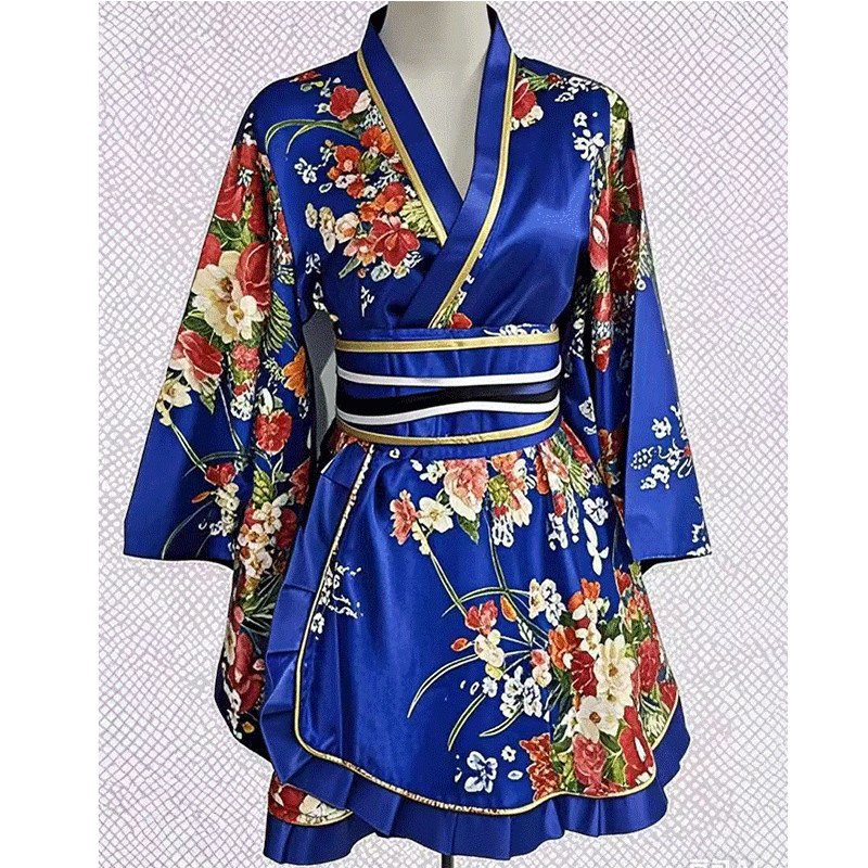Cross-Border Japanese Kimono Formal Yukata Nightgown Cos Anime Performance Photo Improved Traditional Dance Home Clothing