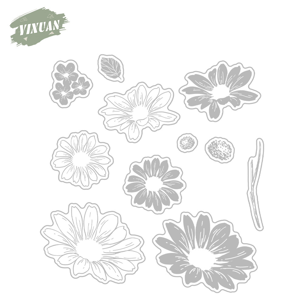 Petal scrapbook metal carbon steel knife mold silicone stamp cutting die embossing etching cutting knife mold