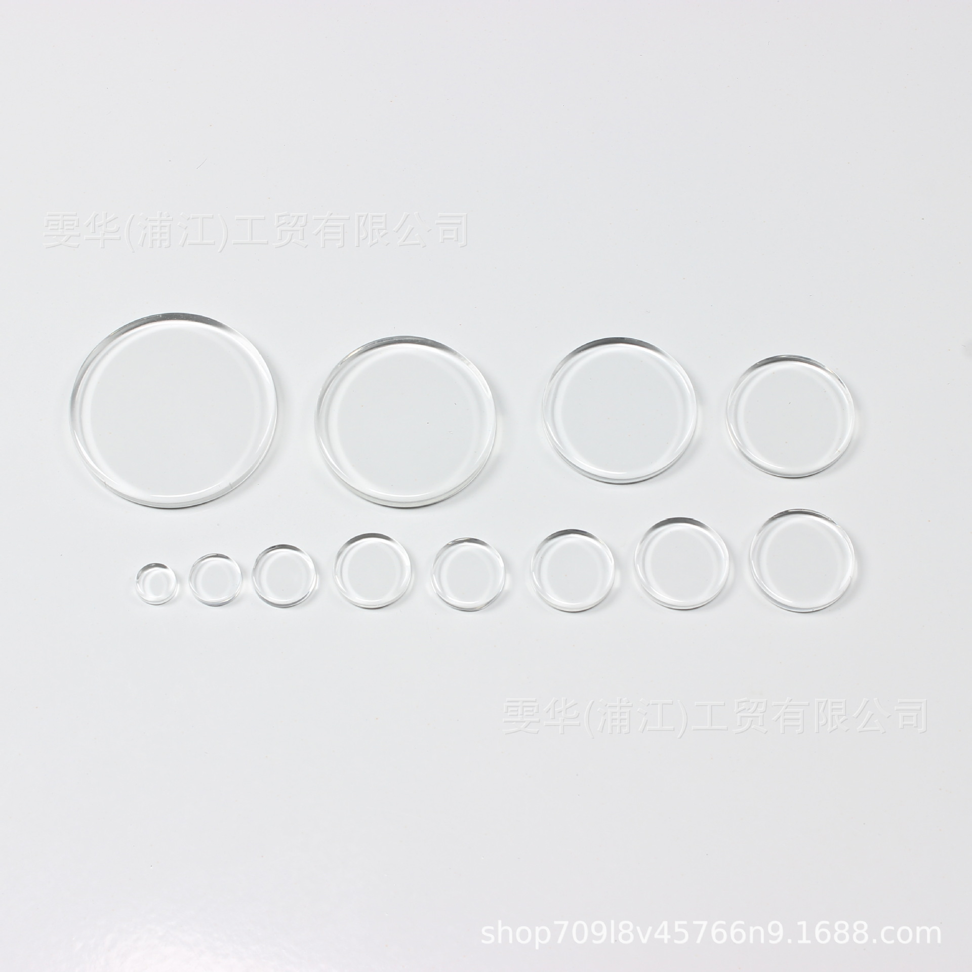 Time Gem glass patch two-side flat round Japanese Doudou nail color card diy high transparent glass material