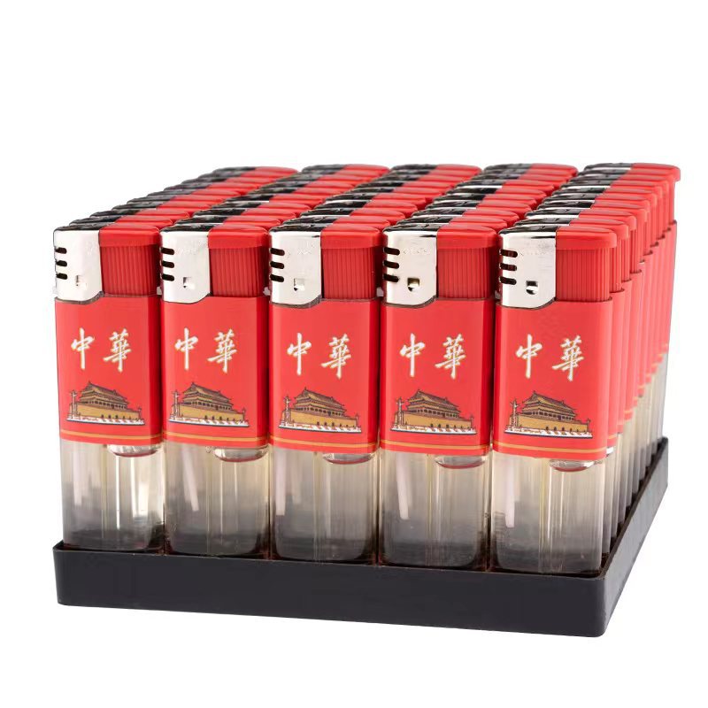 Wholesale open fire supermarket plastic lighter open fire lighter supermarket national fashion personalized lighter manufacturer