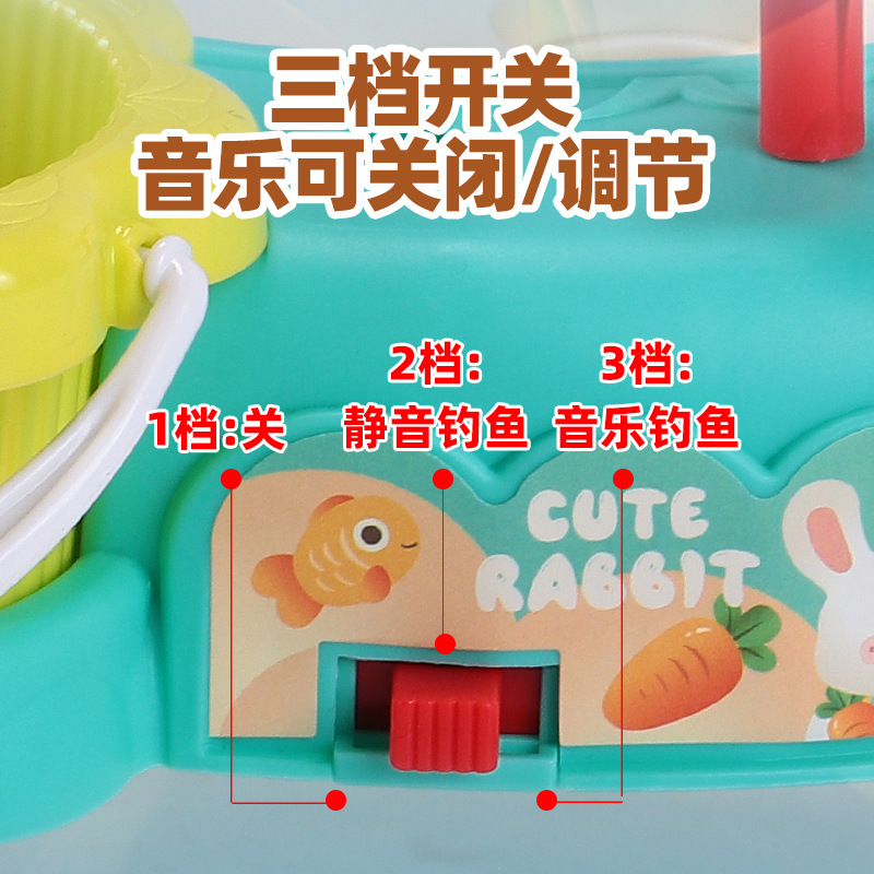 Children's Electric Fishing Toy Baby Fishing Plate Kids Gift Magnetic Early Education Fishing Table Educational Intelligence Boy
