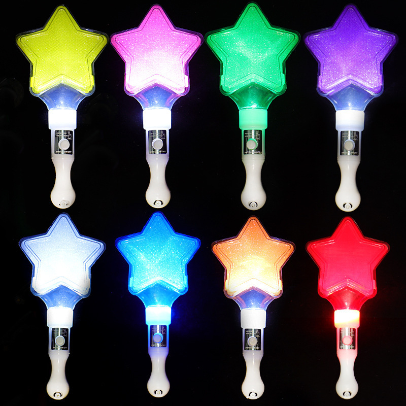 Luminous stick flash five-pointed star sand ball fluorescent stick love finger stick concert performance activity party Wholesale