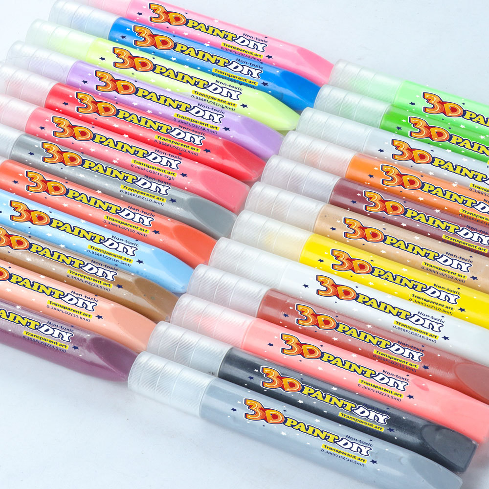 Cross-border Amazon Handmade diy glass window stickers glue-free painted educational entrepreneurship 10ML glue pen pigment pen