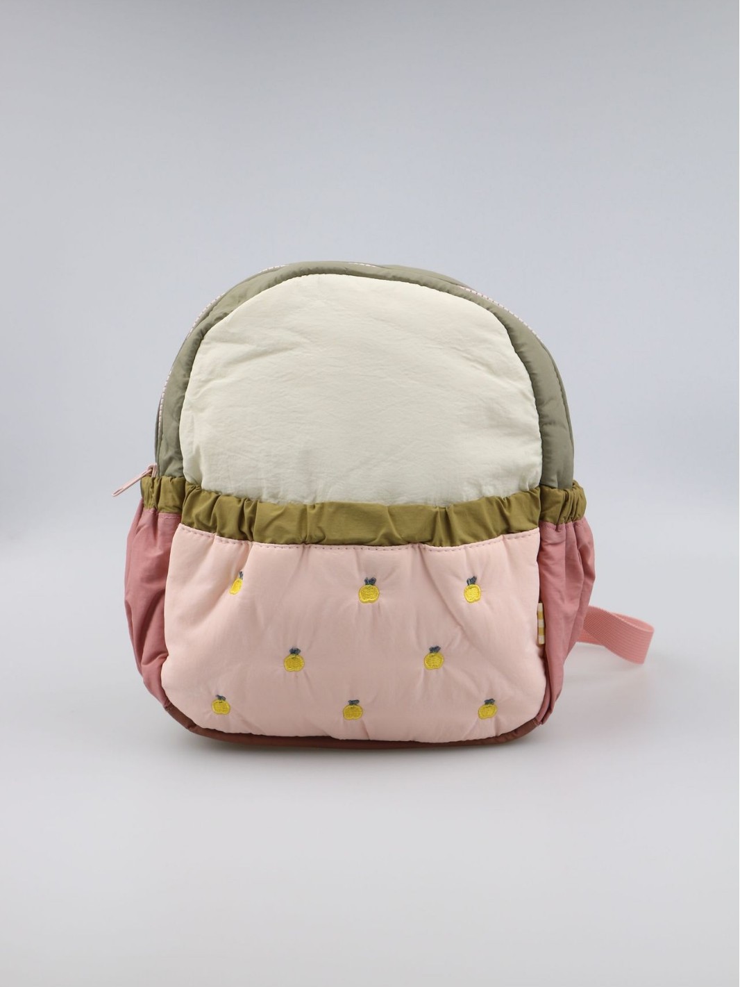 Children's Backpack Color Matching Cute Apple Embroidery Kindergarten School Bag Lightweight Travel Backpack