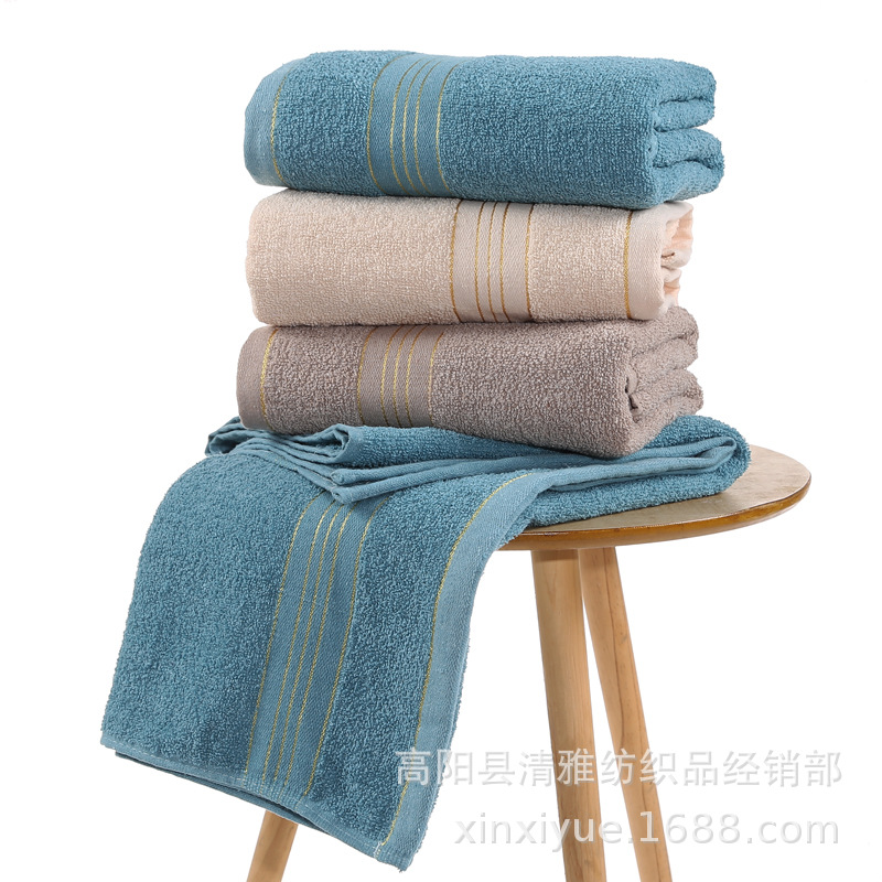 Manufacturer Wholesale Gold Wire Bath Towel 350g Weak Twist Adult Bath Towel Labor Insurance Advertising Gift Can Be Embroidered with logo