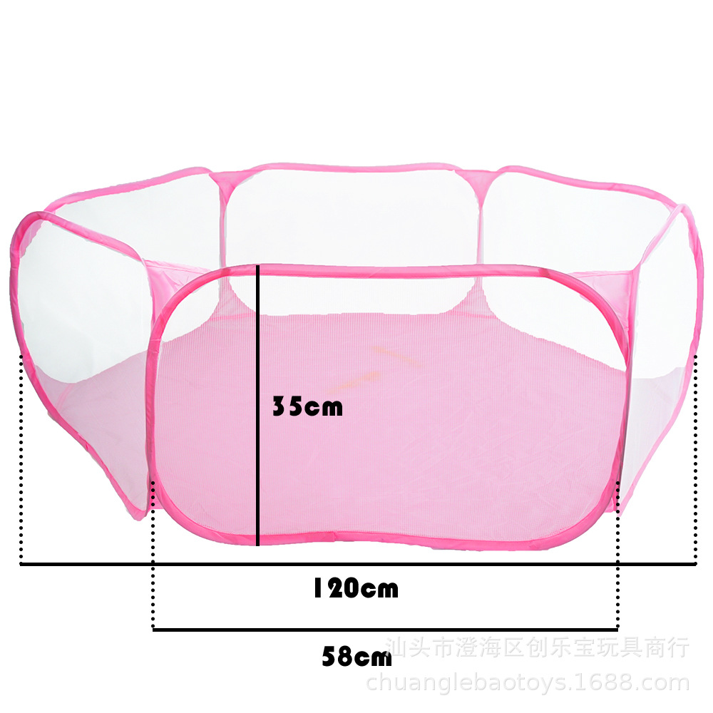 Children's tent ocean ball pool animal pet fence hexagonal wave pool cross-border toy folding tent