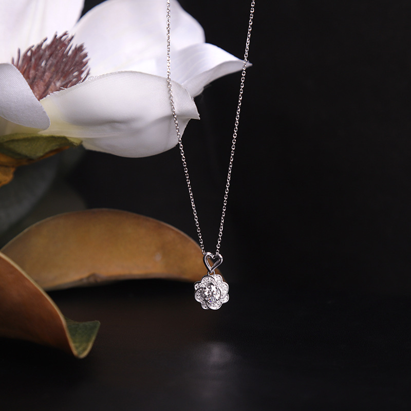 18K Gold Cultivated Diamond D Color Pendant Henan Laboratory Cultivated Artificial Igi Round Necklace Artificial Synthetic Diamond