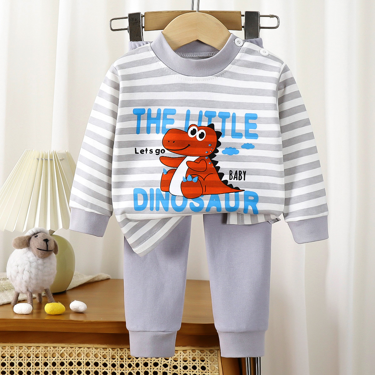 Children's Clothing Spring and Autumn Children's Intimates Set Pure Cotton Autumn Clothes Boys and Girls Baby Autumn Clothes Long Pants Pajamas Home Clothes Wholesale