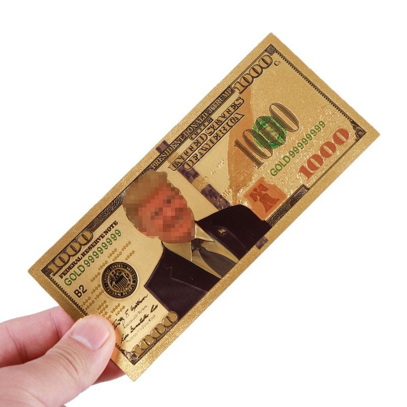 Cross-Border Beauty 1000 Goddess 2 Gold Foil Commemorative Banknotes Collection Craft Gifts Gifts Various Gold Foil Products Customized