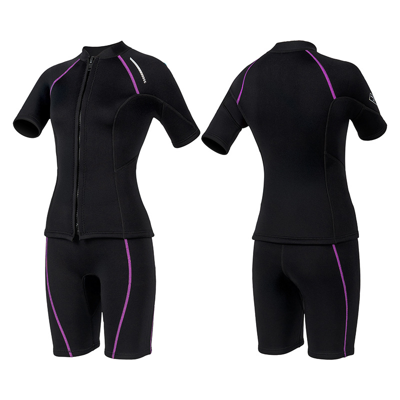 1.5mm Men's and Women's Short-Sleeved Wetsuit Split Top Diving Suit Snorkeling Surfing Cold-Proof Wet Suit Diving Pants