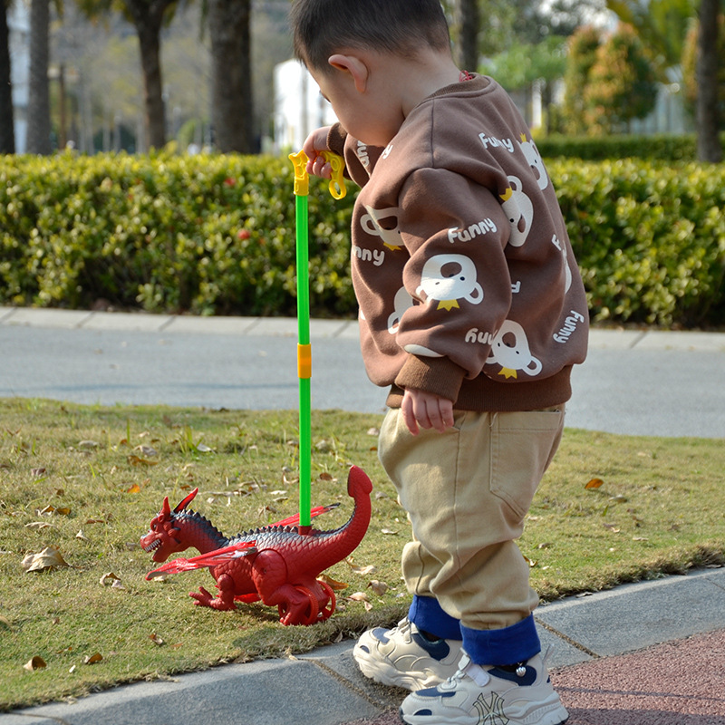 Children's toddler hand push aircraft toy push Music 1-3 years old toddler single rod Bell stroller come together to set up a stall bar