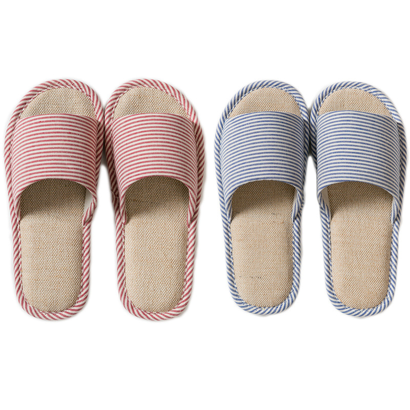 Linen Slippers Women's Spring and Autumn Four Seasons Indoor Household Cotton and Linen Dung-feeling Home Non-slip Summer Male Couple Wholesale