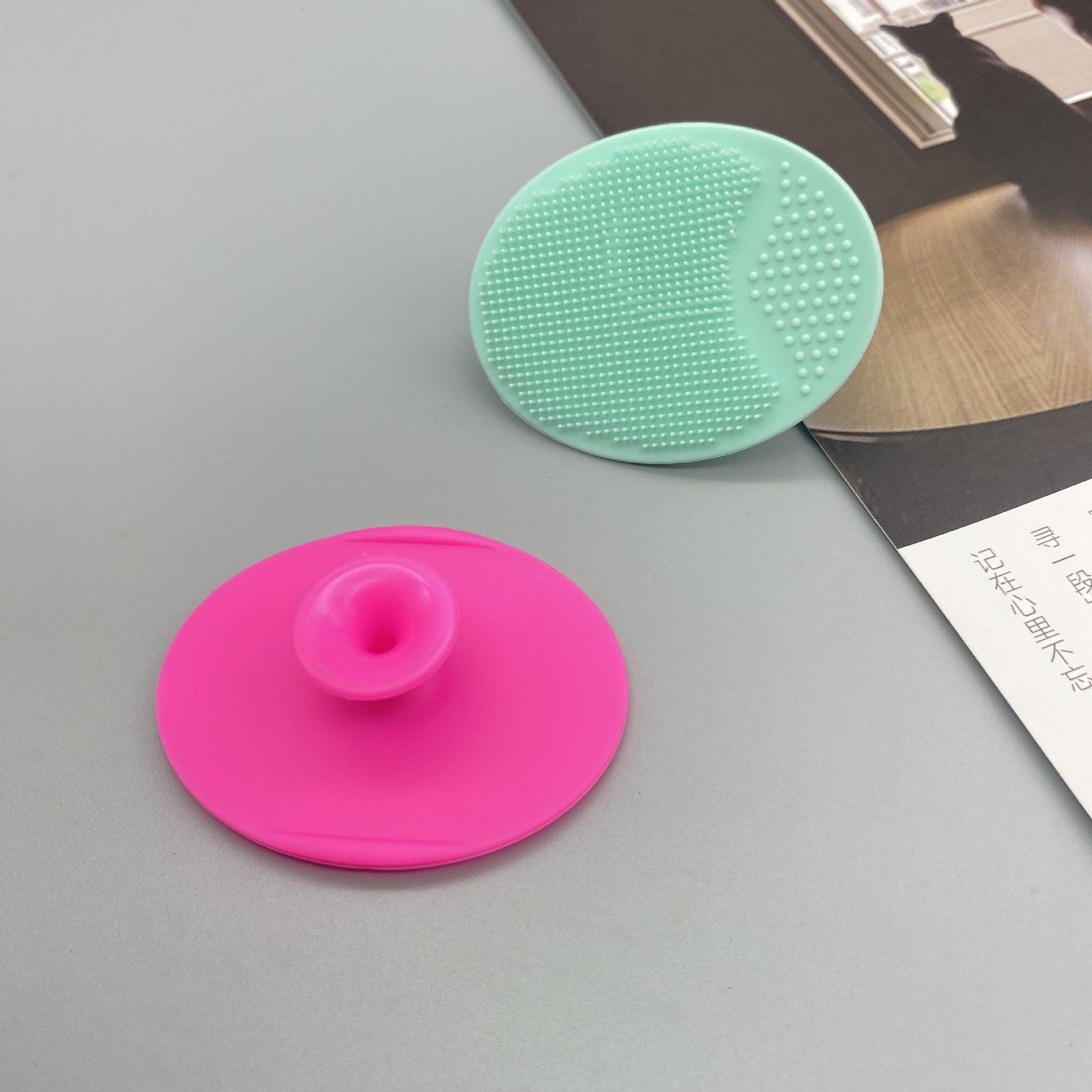 Baby Silicone Shampoo Brush Bath Brush Baby Massage Brush Silicone Oval Face Brush Pore Cleaning Cleansing Brush