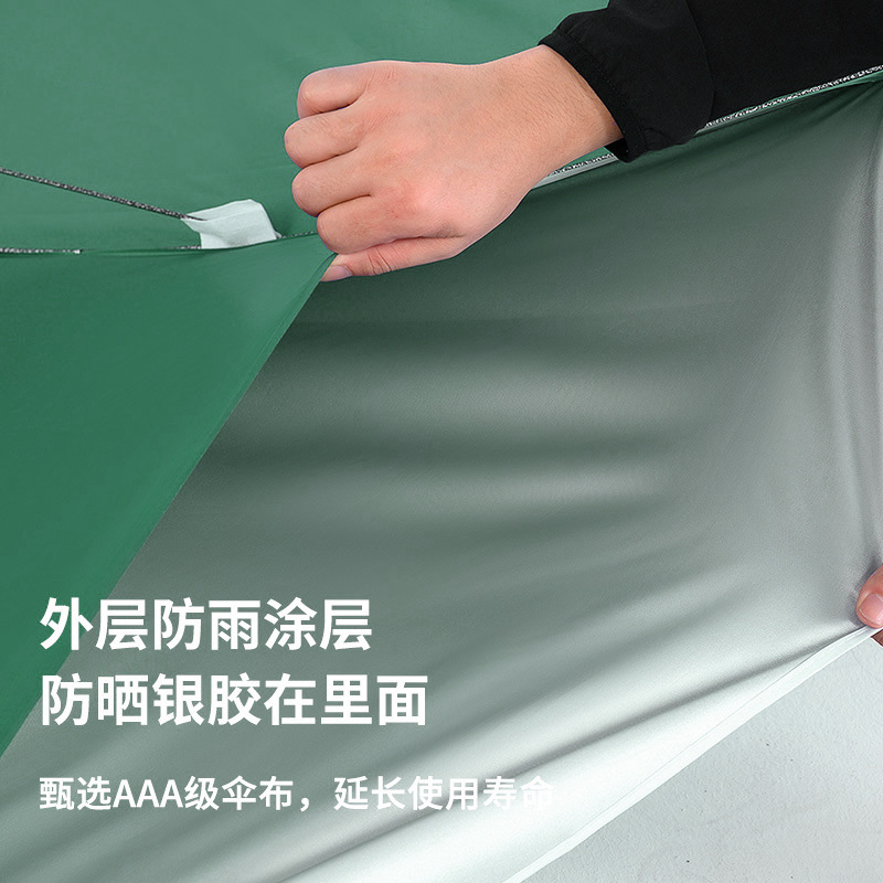 Outdoor double-layer sunshade large umbrella stall sentry box commercial umbrella bazaar UV-proof sunscreen silver glue waterproof stall umbrella