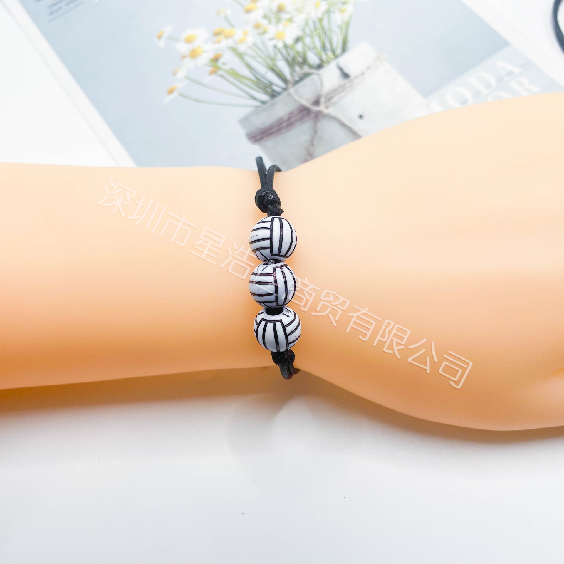 Cross-border Explosions 3 Softball Soccer Baseball Basketball Football Bracelet Joker Ball Handmade Woven Bracelet