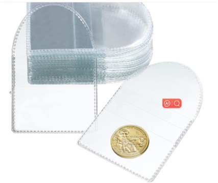 Factory Direct Sales Plastic Transparent Bag PVC Packaging Bag Badge Bag Coin Bag Commemorative Coin Bag PVC Bag Crystal Bag