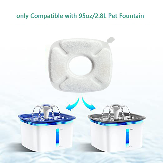 Amazon Square Pet Water Dispenser Filter Element Export Cat Fountain Activated Carbon Filter Cotton Can Be Customized