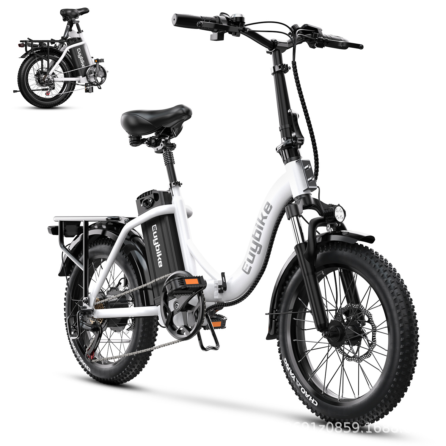 Cross-Border electric bicycle for striding 20-inch wide tire mountain bike snowmobile electric booster battery car