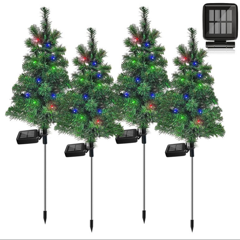 solar christmas tree light led lawn light outdoor courtyard decorative light garden floor insert light christmas decorative light