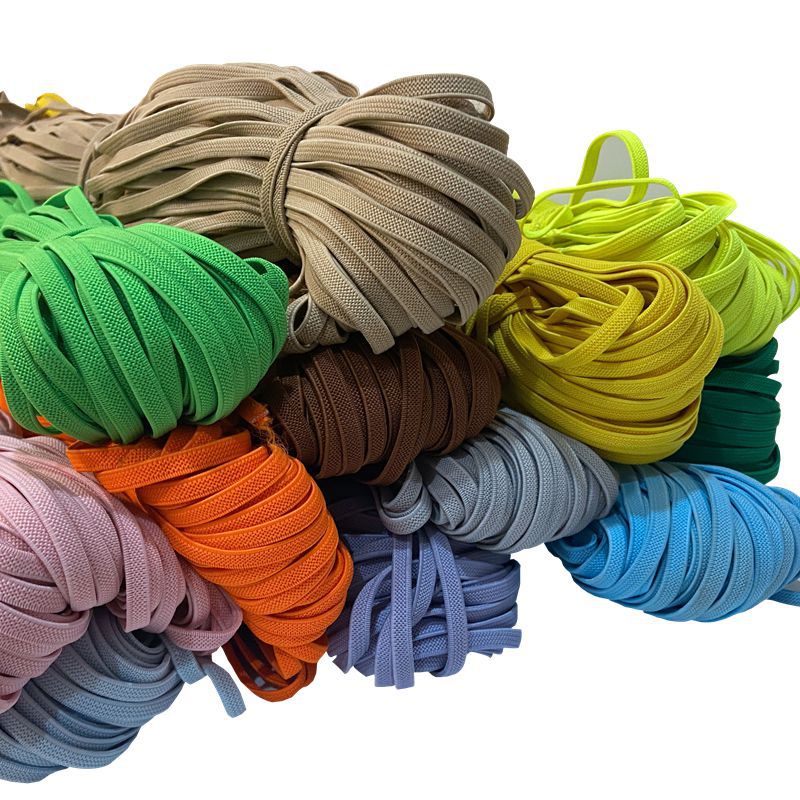 Wholesale 0.6cm flat elastic band elastic children's shoes with boys and girls shoelaces color lazy shoelaces spot supply