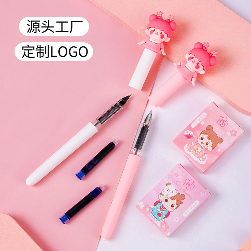 Love on the word factory custom soft rubber head creative cute students change bag posture pen for primary school students with word practice wholesale