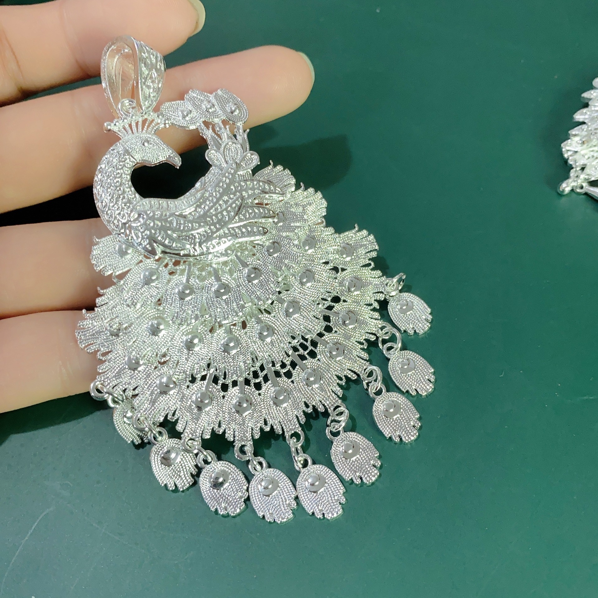 Guizhou Batik Refrigerator Stickers Accessories Minority Cultural and Creative Accessories Peacock Pendant Butterfly Pendant Imitation Miao Silver