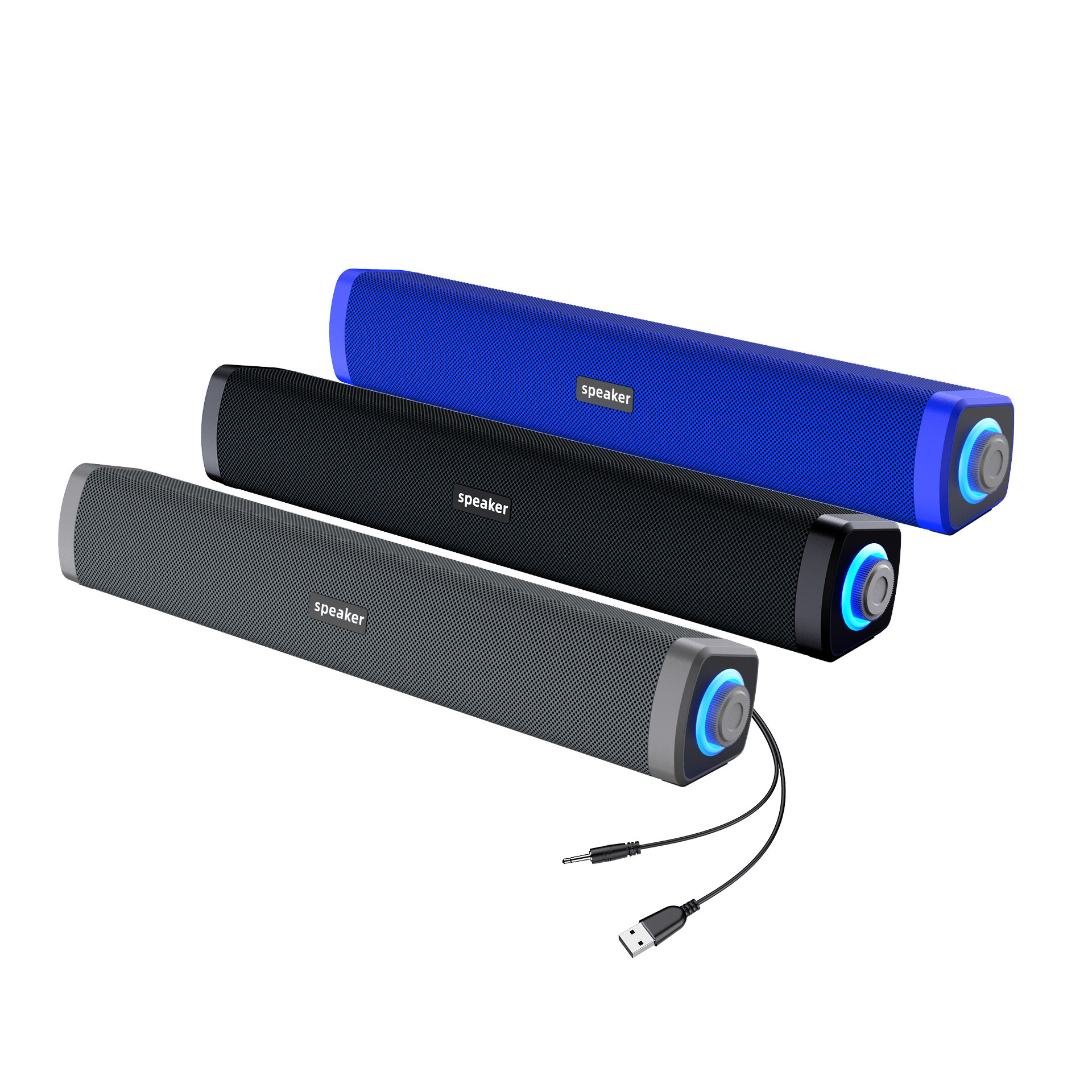 Cable speaker sound bully computer game speaker dual speaker desktop Bluetooth stereo subwoofer fashion fabric gift