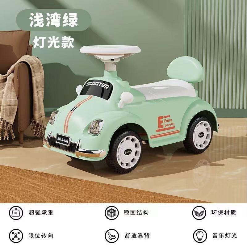 C Aishangxing New Model Toddler Gift Toy Car for Boys and Girls Aged 1-3, Anti-Rollover Scooter, Children's Retro Style