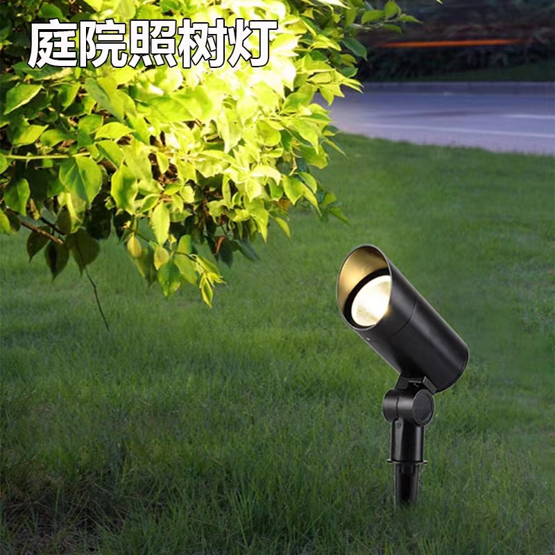 Ground Plug Light LED Lawn Spotlight Outdoor Waterproof COB Courtyard Landscape Tree Shooting Tree Plug Ground Light Greening Floodlight