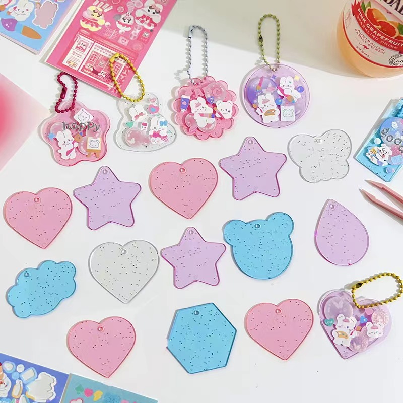 Guka Gupan Manufacturer Wholesale Transparent Pp Keychain Pendant Guka Wholesale Guka Pan Creative DIY