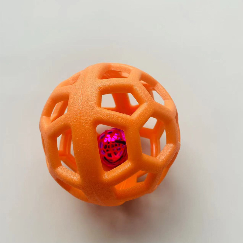 Hollow ball puppy toy cat toy TPR rubber ball Christmas bell pet toy ball source manufacturers