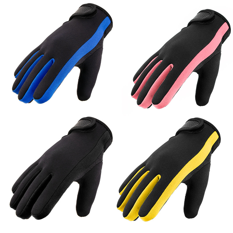1.5mm Diving Warm Gloves Snorkeling Swimming Non-Slip Anti-Thorn Anti-Cut Waterproof Female Rafting Fishing Gloves for Men and Women