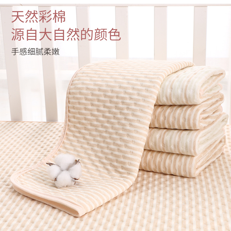 Factory wholesale four-layer thick colored cotton baby diaper pad leak-proof washable breathable aunt pad elderly care pad