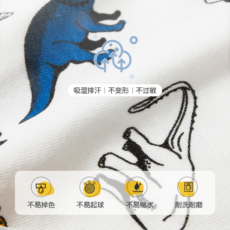 European and American style triangle boys' underwear cotton baby boys' underwear dinosaur cartoon underwear