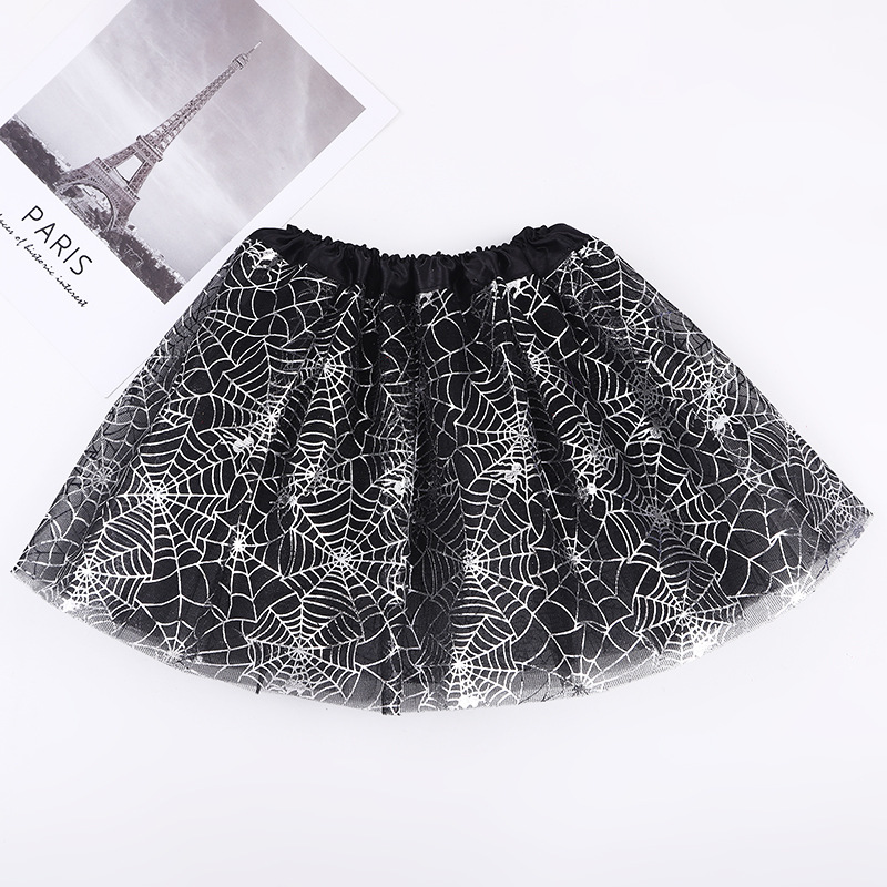 Cross-border Halloween mesh skirt European and American half-length children's mesh skirt tutu ballet performance stage dress