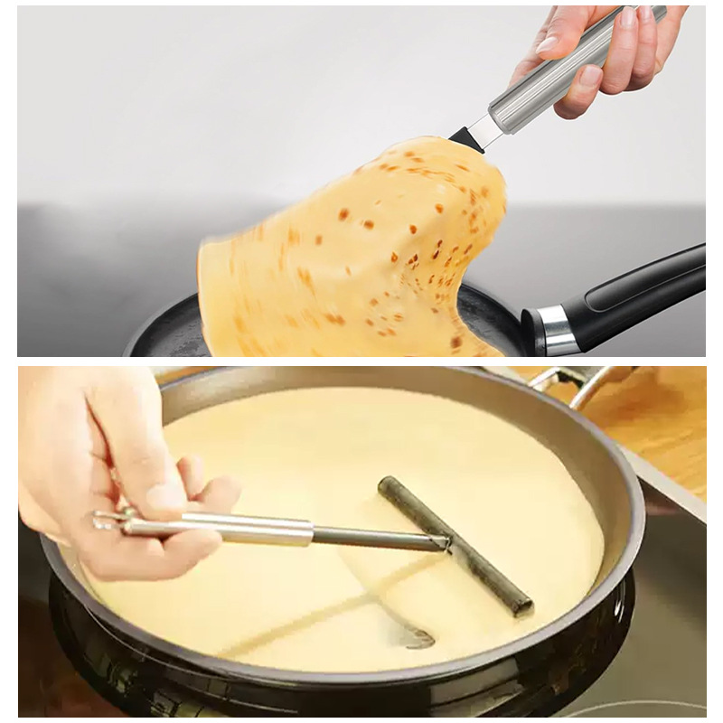 Stainless Steel Pancake Scraper Pancake Fruit Tool Pancake Spreading Pancake Scraper Artifact Spreading Pancake Scraping Egg Cake