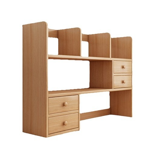 Solid Wood Desktop Bookshelf Student Home Desk Storage Rack Table Simple Cabinet Storage Cabinet Children's Bookcase