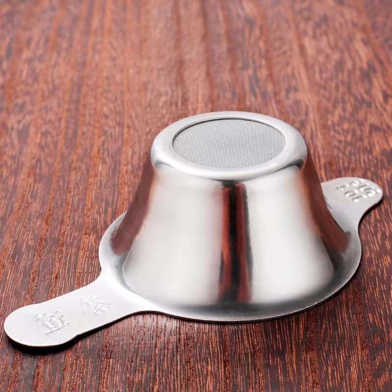 Stainless steel tea strainer double-layer net tea strainer tea strainer double-ear strainer kung fu tea set tea ceremony Accessories Wholesale