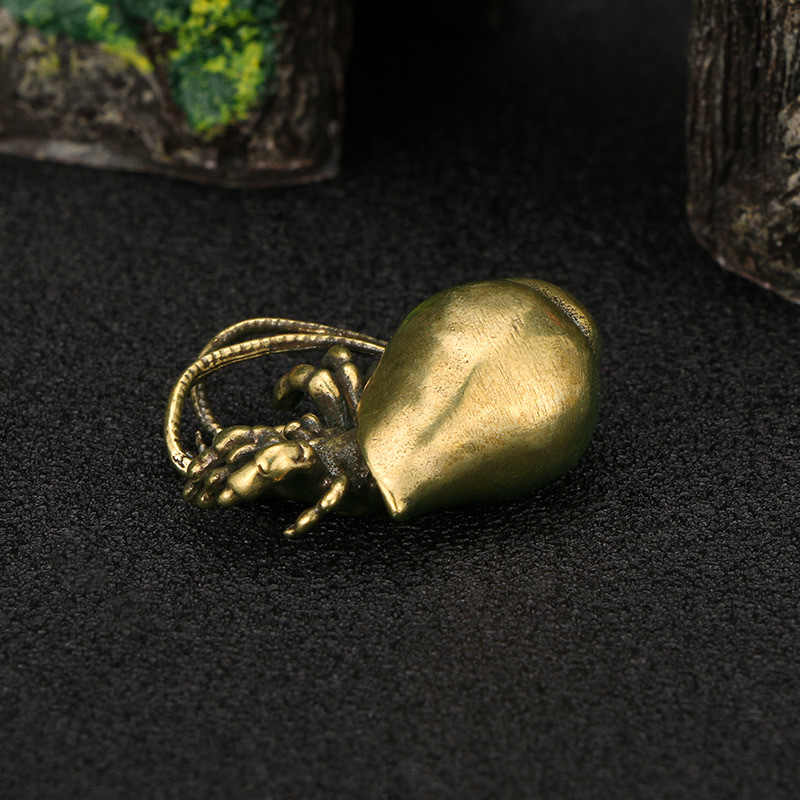 Brass Hermit Crab Trick Children's Fun Handle Office Desktop Tea Pet Decorative Crafts Ornaments Factory Wholesale