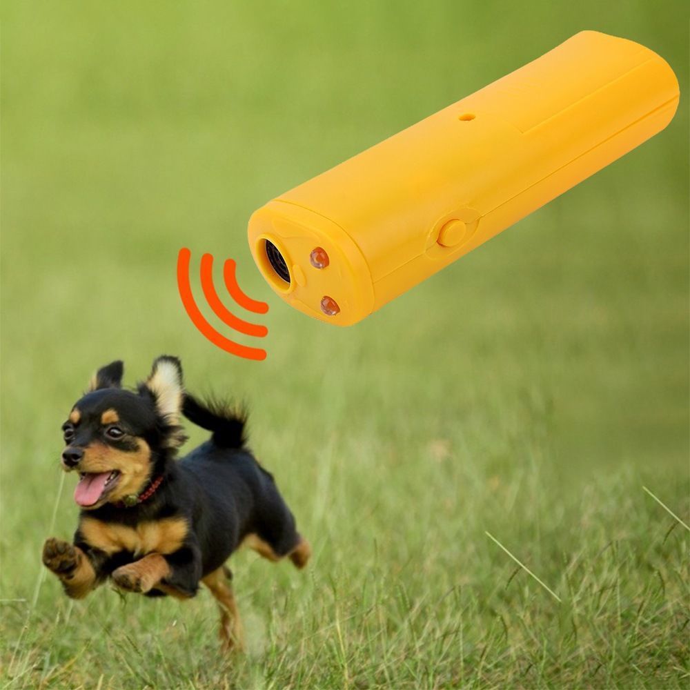 Cross-border single-head double-head LED flashlight ultrasonic dog repellent portable dog trainer boxed battery-free