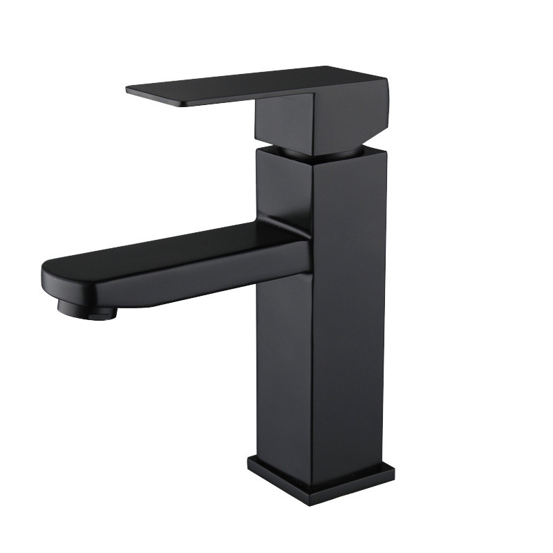 Counter basin faucet hot and cold square wash basin wash basin household single hole basin faucet cross-border wholesale