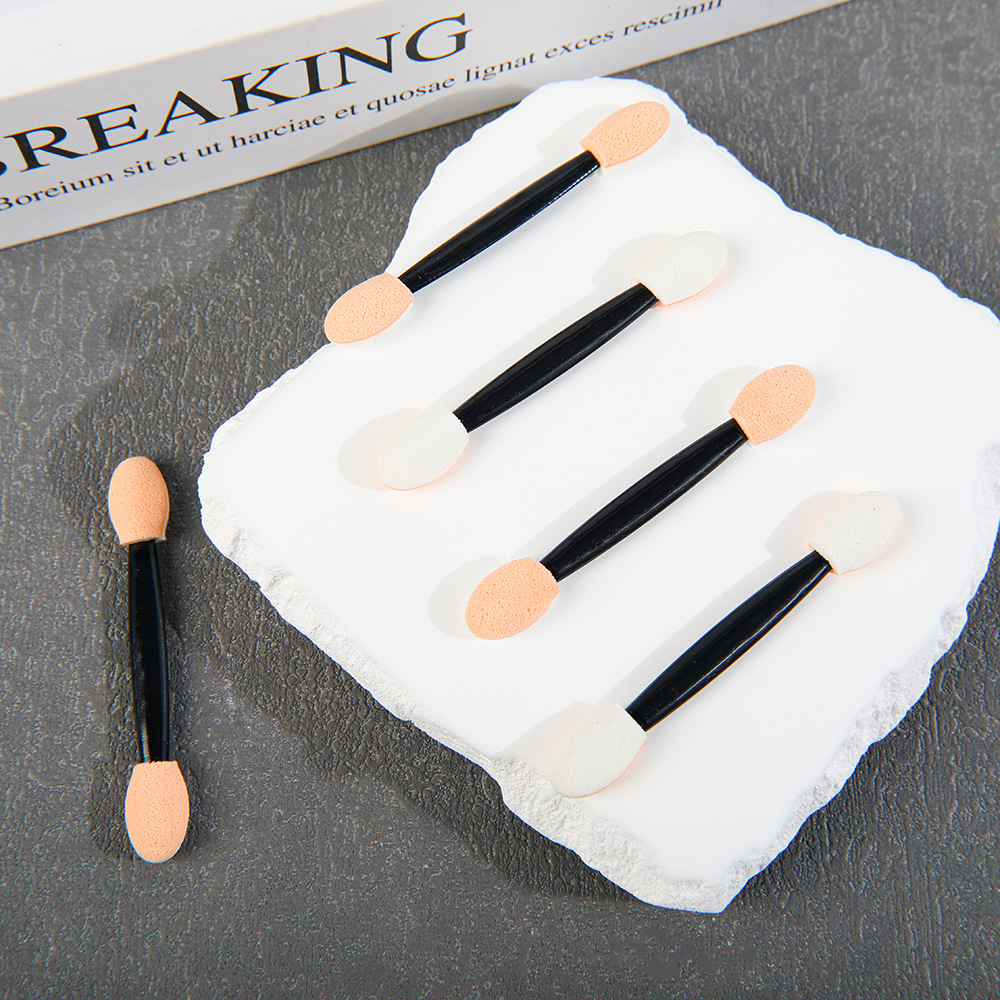 Small Eye Shadow Stick Mini Double-Ended Latex Sponge Eye Shadow Brush One-Touch Molding Manicure Brush Beauty Appliances Wholesale
