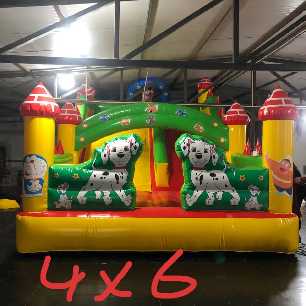 4*6-24 индивидуальный надувной замок в далматинской тематике, прямые продажи от производителя, большая горка для детей